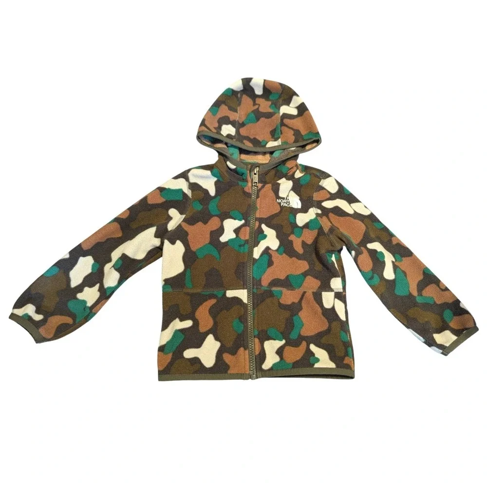 The North Face Baby Boys Glacier Full Zip Camouflage Fleece Hoodie Jacket 18-24M